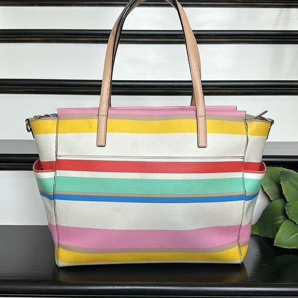 Kate Spade Kaylie Baby Bag Grove Street Printed Dunestripe travel business - Picture 5 of 14